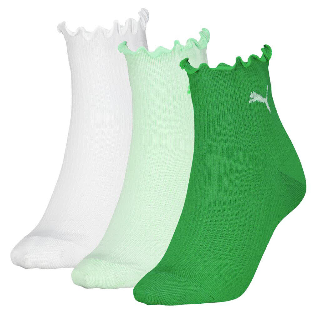 Puma Socken Ruffle Quarter Grün/weiß für Damen
