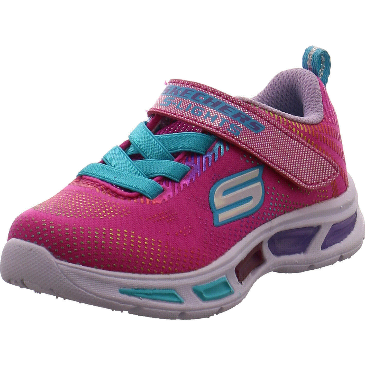 Skechers Sneaker low S Lights Litebeams Gleam N Dream Neon pink/metallic für Mädchen