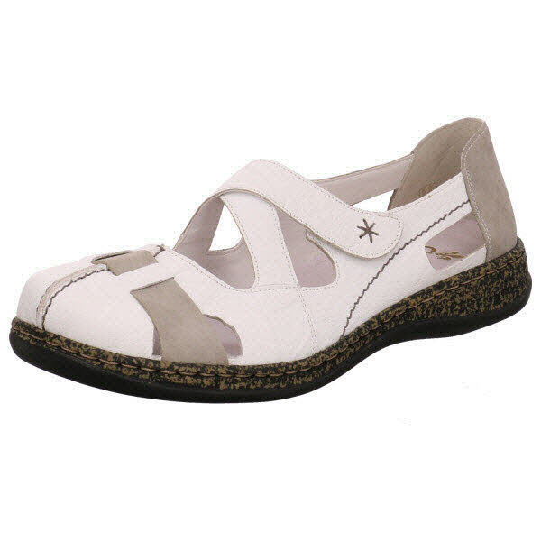 Rieker Sandale Weiß/grau für Damen