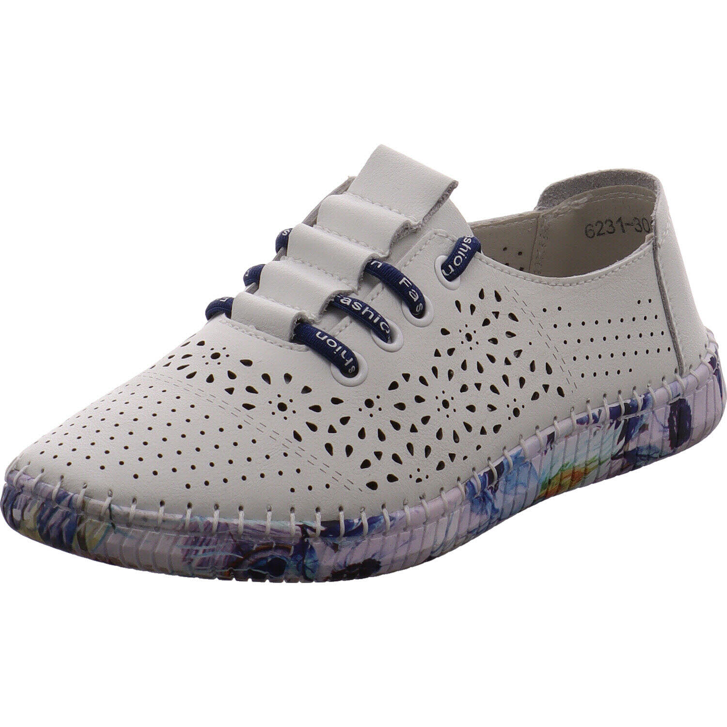 Cosmos Comfort Sneaker low Weiß/blau für Damen