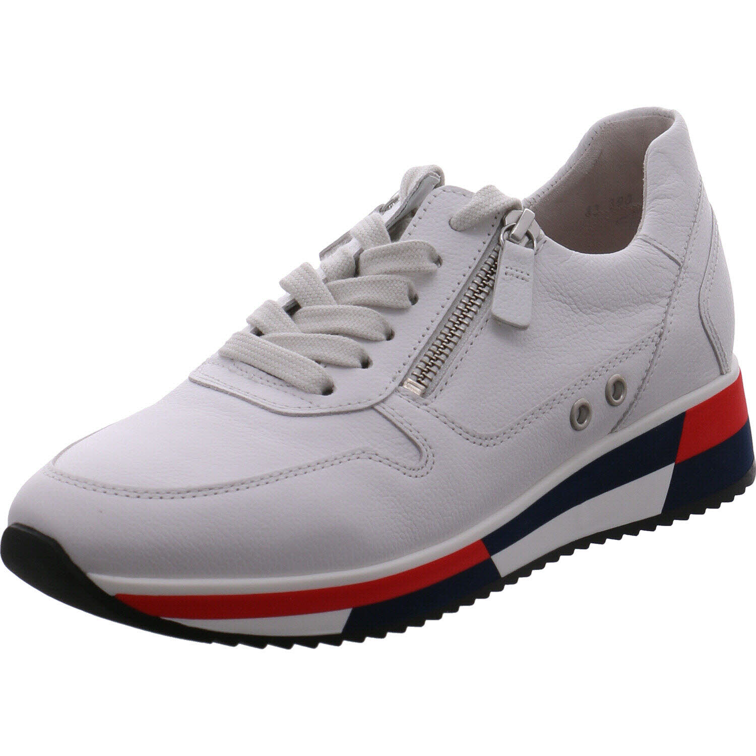 Gabor Sneaker low Weiß/blau/rot für Damen