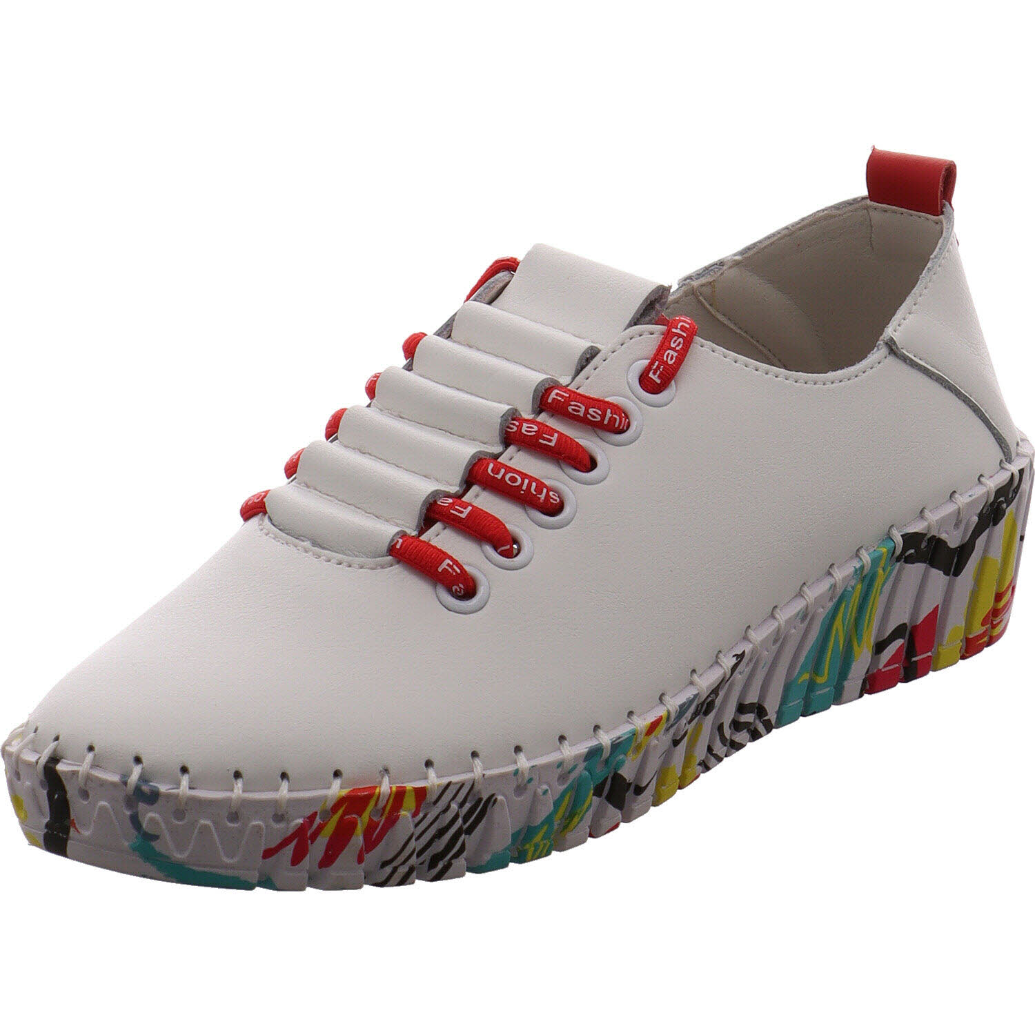 Cosmos Comfort Sneaker low Weiß/rot für Damen
