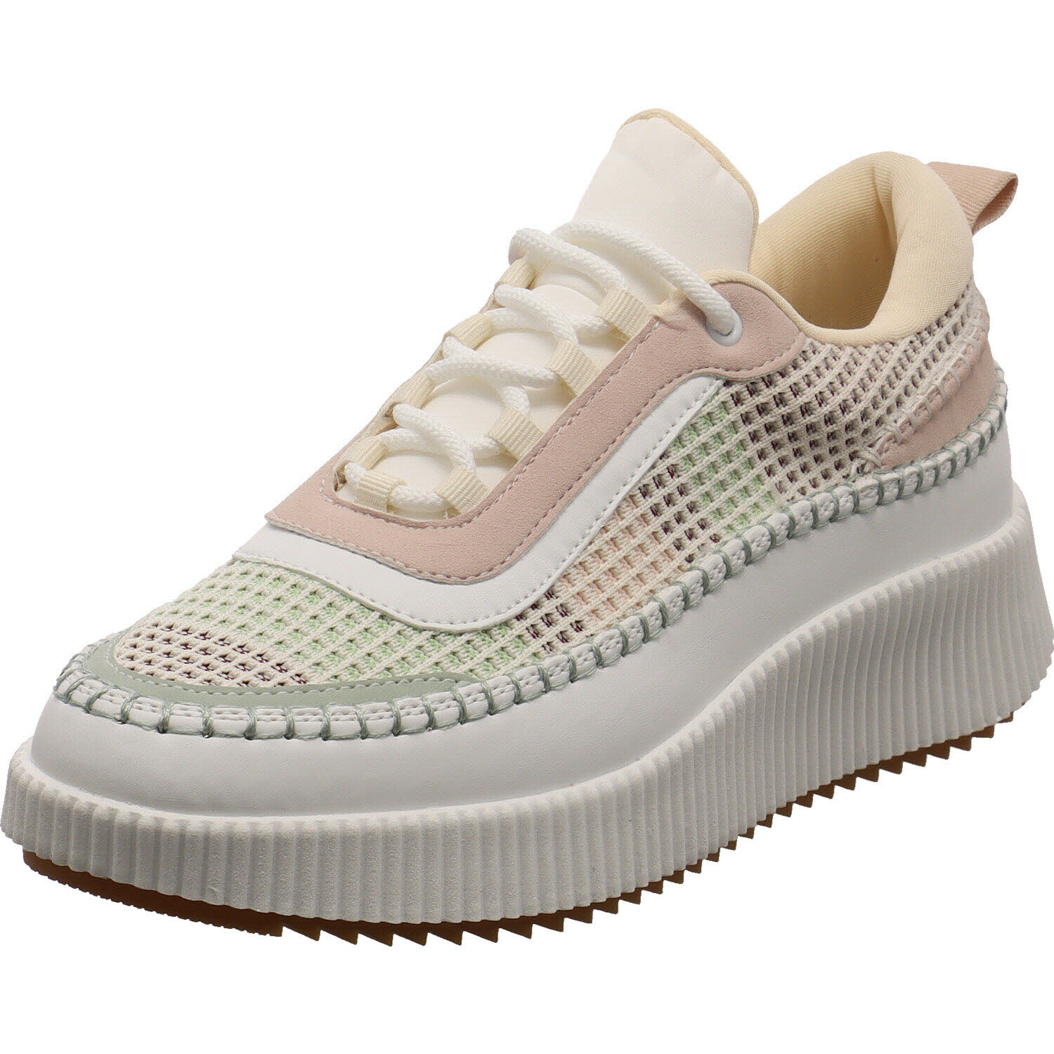La Strada Sneaker low Weiß/rosa/grün für Damen