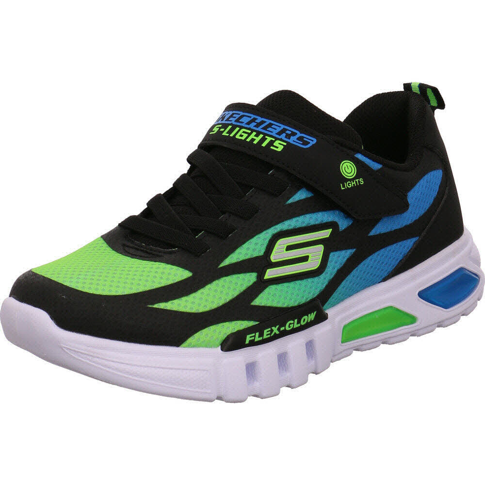 Skechers Sneaker low S Lights Flex Glow Dezlo Schwarz/blau/grün für Jungen